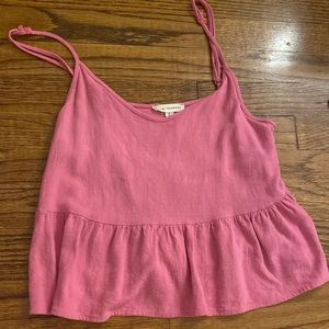 Pacsun pink tank with ruffles